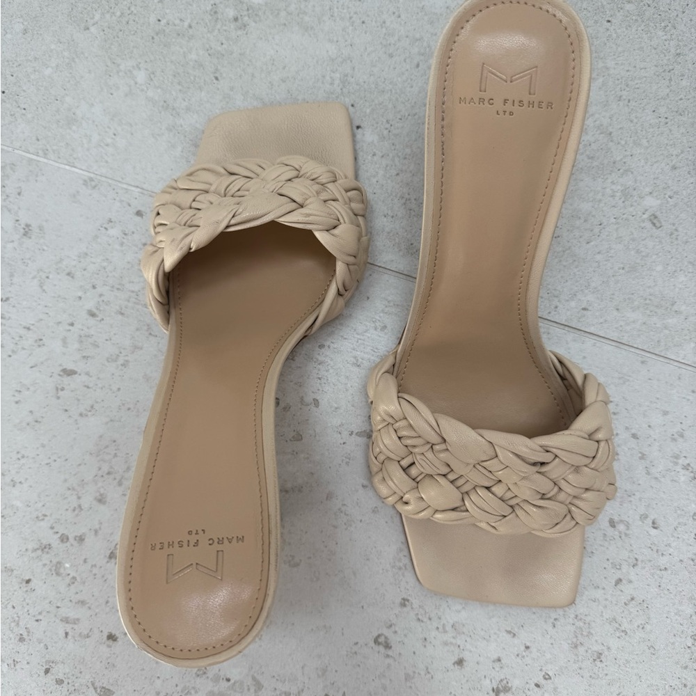 Marc Fisher Women's Tan Braided Sandals